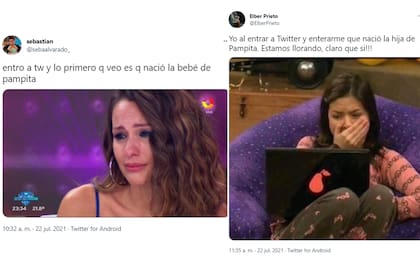 La emoción y la alegría estuvieron presentes en las redes por el nacimiento de la hija de Pampita Ardohain