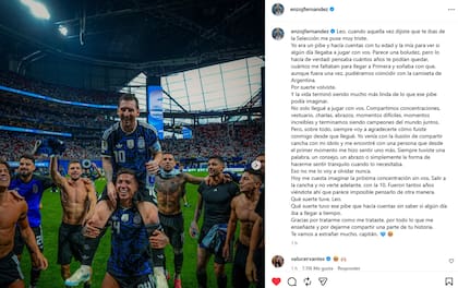 La emotiva carta de despedida de Enzo para Messi