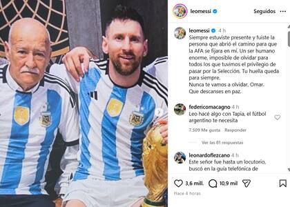 La emotiva despedida de Messi a Omar Souto