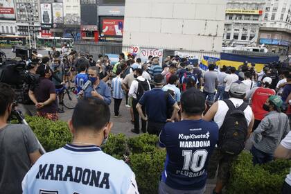 La emotiva despedida en el Obelisco tras la muerte de Maradona