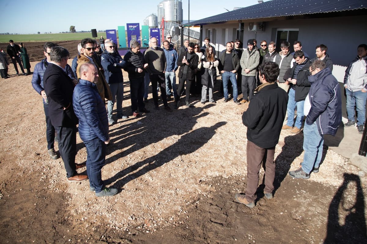 La empresa puso el campo para el establecimiento de producción porcina; hoy se inauguró