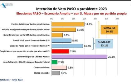 La encuesta de Aresco que midió a Massa por afuera del Frente de Todos