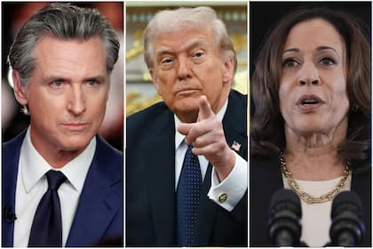 La encuesta que midió las imágenes de Newsom, Trump y Harris y favoreció al republicano