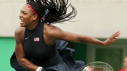 La enorme Serena Williams desplegando todo su poderío