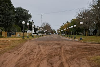 La entrada a Santa Regina, un pueblo de 500 habitantes, en el partido de General Villegas