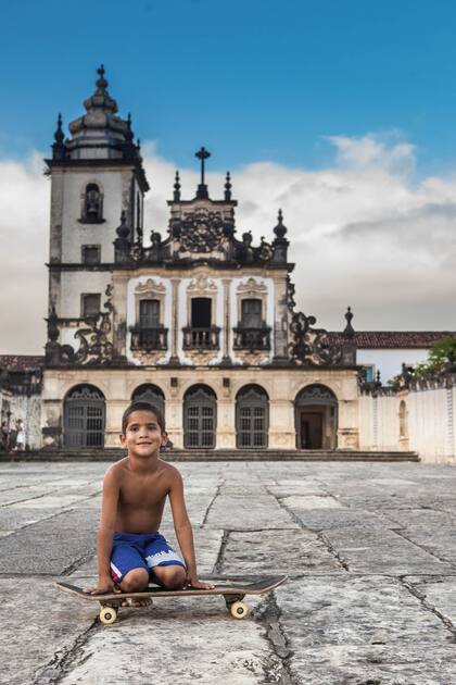 La entrada al Centro Cultural Iglesia de San Francisco, el corazón del centro histórico de João Pessoa;