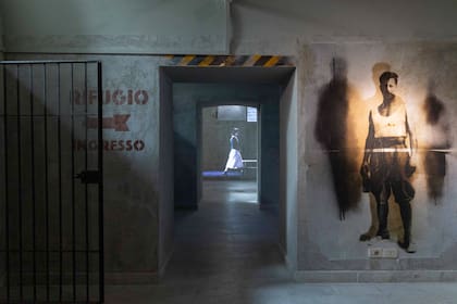 La entrada al refugio del Duce, en el interior de la impactante Villa Torlonia (Fotos gentileza del Musei di Villa Torlonia)