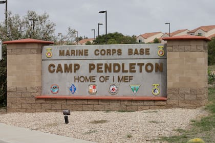 La entrada de Camp Pendleton en in Oceanside, California.