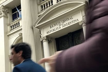 La entrada del Banco Central de la República Argentina