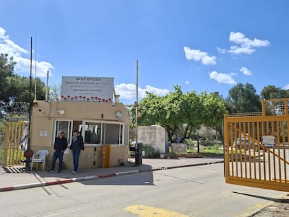 La entrada del kibutz Be'eri