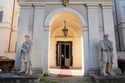 La entrada principal del Casino dell'Aurora, también conocida como Villa Ludovisi, en Roma, el martes 18 de enero de 2022.