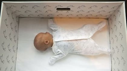 La entrega de la caja de cartón con artículos para recién nacidos es una de las exitosas políticas sociales del país.