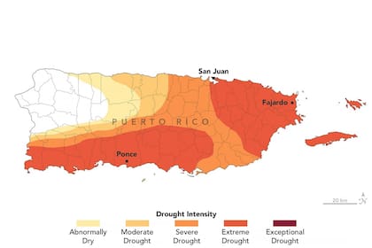 La escasez de precipitaciones y las altas temperaturas crearon condiciones de sequía inusuales en Puerto Rico