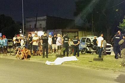 La escena del hecho en Monte Chingolo
