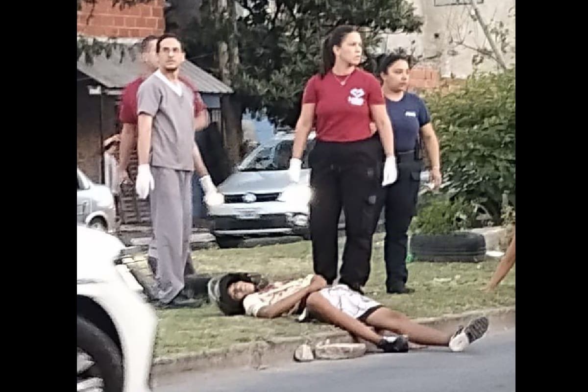 La escena del hecho en Monte Chingolo