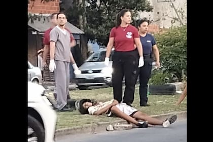 La escena del hecho en Monte Chingolo