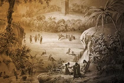 La escena en la Luna