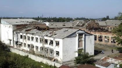 La escuela destruida en Beslán