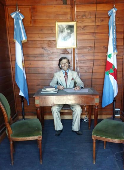 La escultura de Carlos Menem en Anillaco