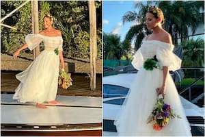 La espectacular entrada de Natalia Lobo a su casamiento (Foto: Instagram @lalobo_nat)