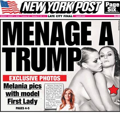 La esposa de Donald Trump, Melania, posó desnuda