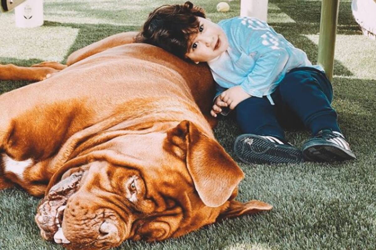 La esposa de Lio Messi compartió una tierna foto de Ciro, mientras permanecen en cuarentena preventiva por el coronavirus.