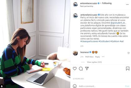 La esposa de Lionel Messi empezó a estudiar francés para "ayudar a los peques" con las tareas del colegio