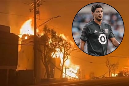 La esposa del futbolista mexicano compartió en sus redes sociales un video de la mansión en llamas