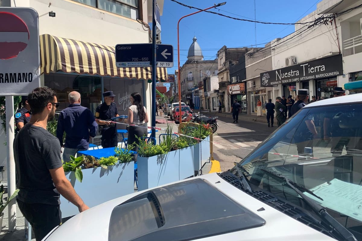 La esquina de Galarza y Eva Perón, Concepción del Uruguay, a metros del lugar donde murió el juez federal Pablo Seró