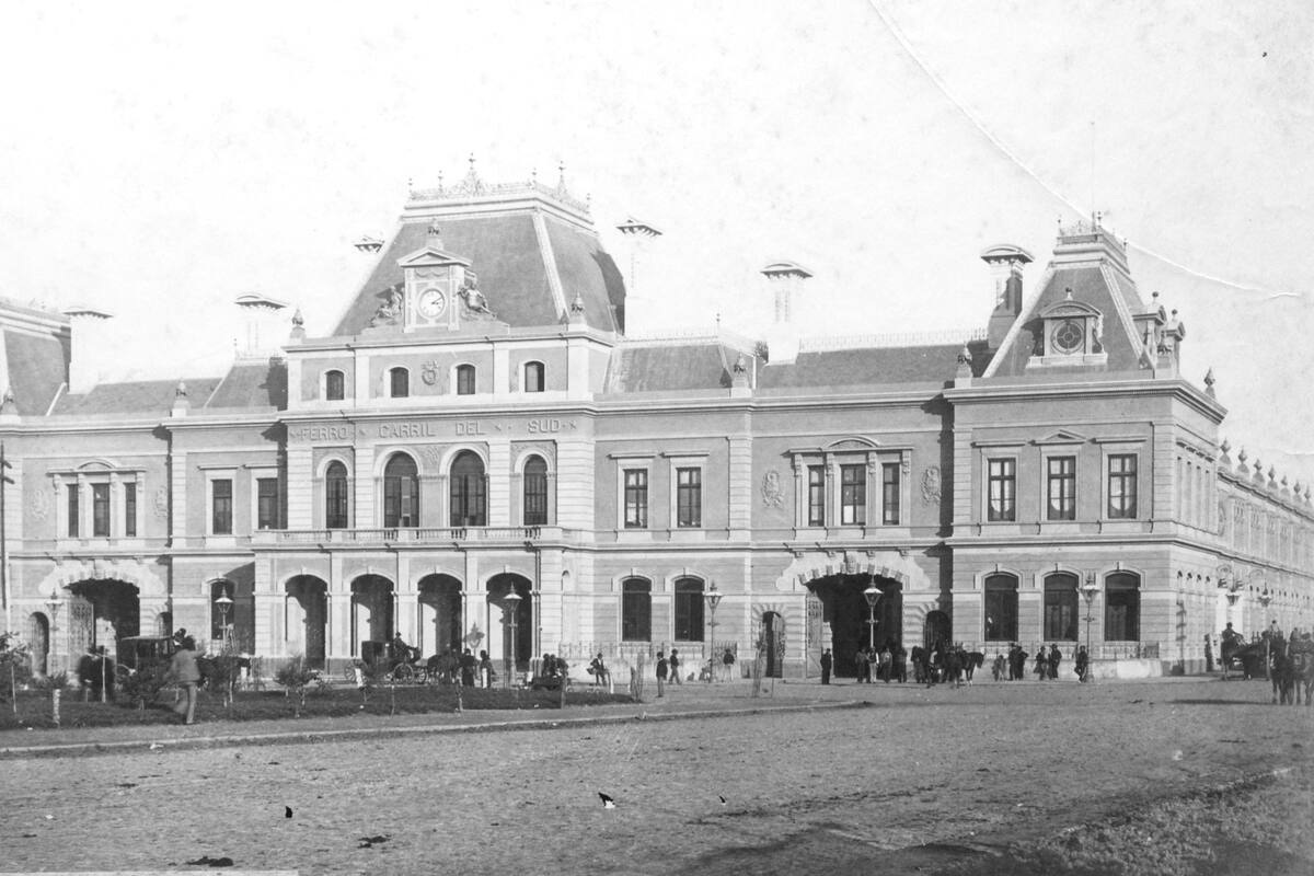 La estación Constitución en 1890.