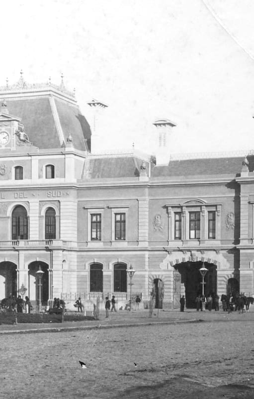 La estación Constitución en 1890.