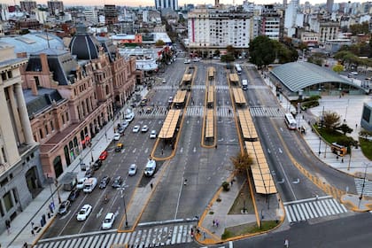 La estación Constitución y una postal diferente por el paro
