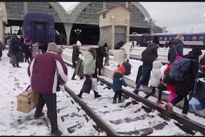 La estación de Lviv es para muchos la última escala de la huida de Ucrania