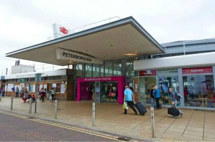 La estación de Peterborough, la estación de trenes donde empezó y terminó la cita cinco minutos más tarde