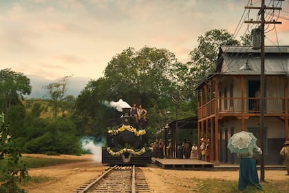 La estación del tren en Macondo