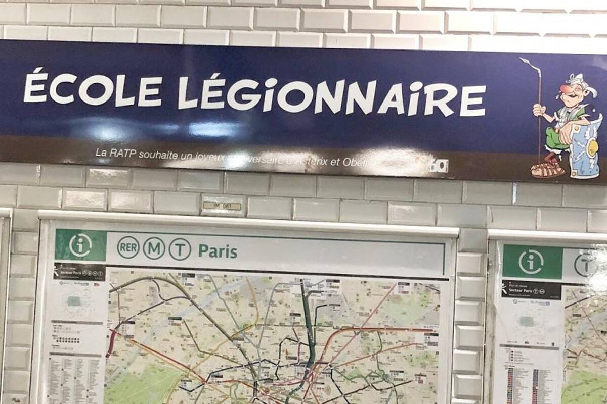 La estación Ecole Militaire se llama este miércoles Ecole Légionnaire