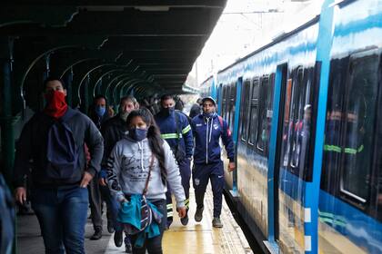 La estación Lanús con un alto movimiento de pasajeros