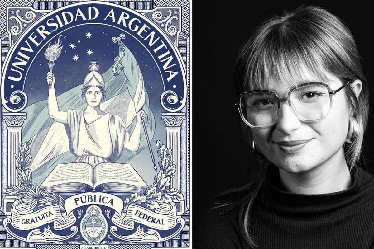 La estampilla a favor de la educación pública que se volvió viral y su autora, Pilar Veiga