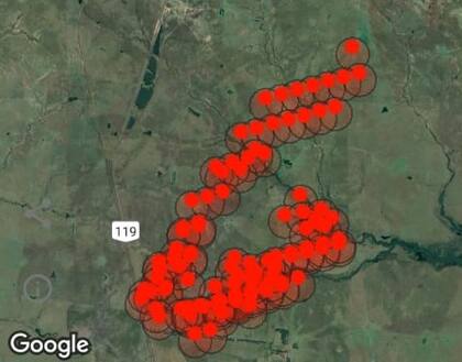 La estancia “La Concepción”, de Belén Paris y su familia, ubicada en el kilómetro 82 de la ruta 119 se convirtió en una isla; es el único campo que por ahora se salvó de las llamas