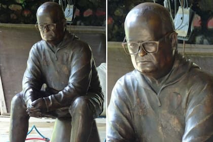 La estatua de 75 Kg fue confeccionada en una ciudad cerca de Bali, en Indonesia