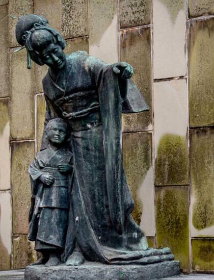 La estatua en Glover´s Garden