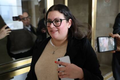 La esteticista de Fabiola Yañez, Florencia Aguirre, hoy en los tribunales de Comodoro Py