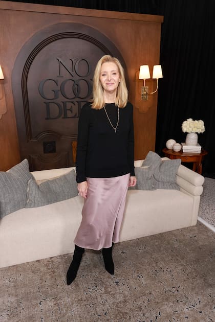 La estrella de Friends, Lisa Kudrow, durante la sesión de fotos de la presentación de la nueva serie de Netflix No Good Deed que tuvo lugar en el Teatro TUDUM en Hollywood