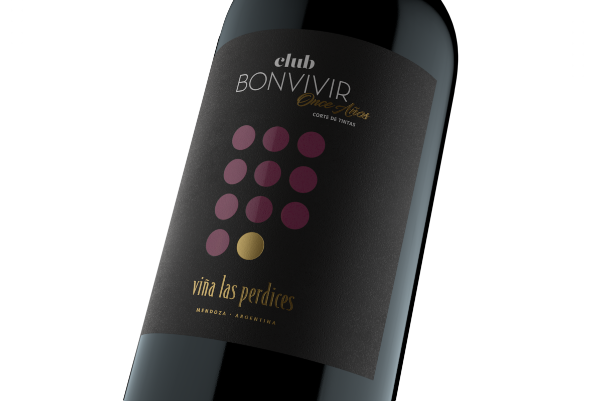 La etiqueta del nuevo vino aniversario de Club Bonvivir.