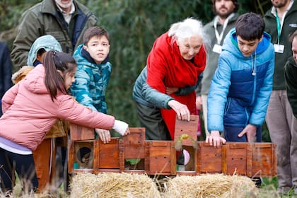 La etóloga y conservacionista Jane Goodall en la Fundación Temaikèn