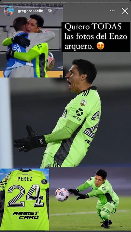 La euforia de Rossello con la figura de Enzo Pérez como arquero