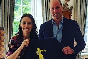 La ex primera ministra de Nueva Zelanda, Jacinda Ardern, y el príncipe Guillermo