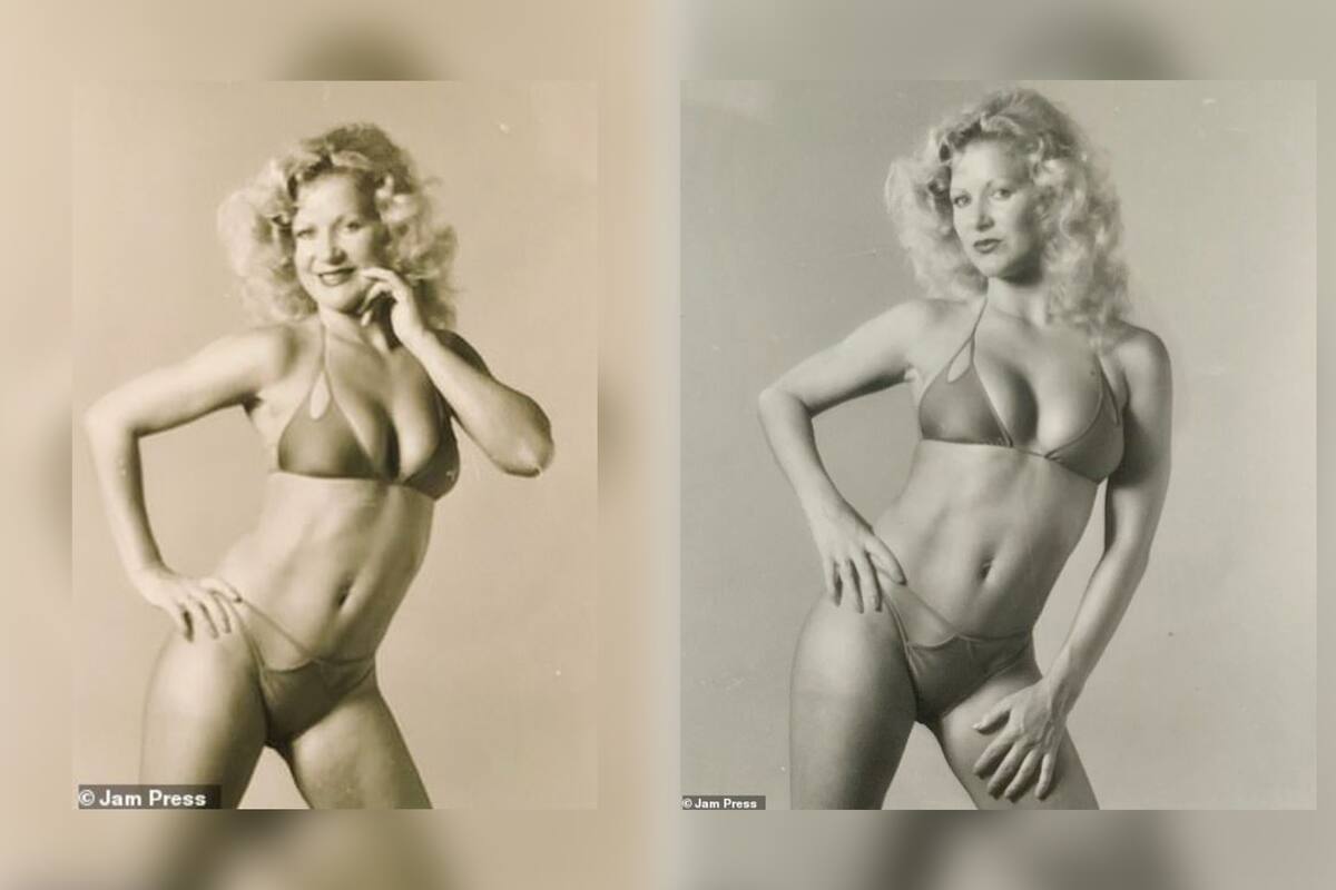 La excampeona mundial de fitness Lesley Maxwell cuando tenía 23 años