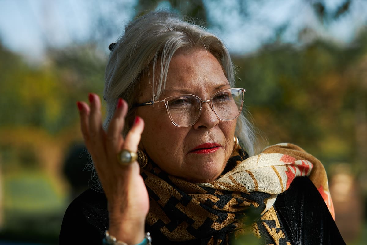 La exdiputada nacional Lilita Carrió entrevistada por LA NACION