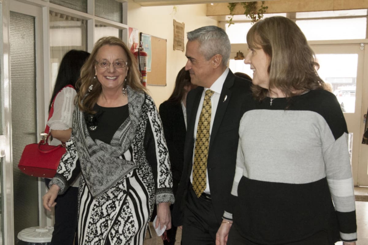 La exgobernadora Alicia Kirchner junto a Carlos Ramos, durante un acto en 2016